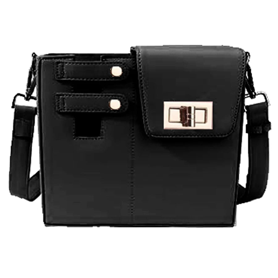 Outdoor portable crossbody water bottle storage bag single shoulder solid color