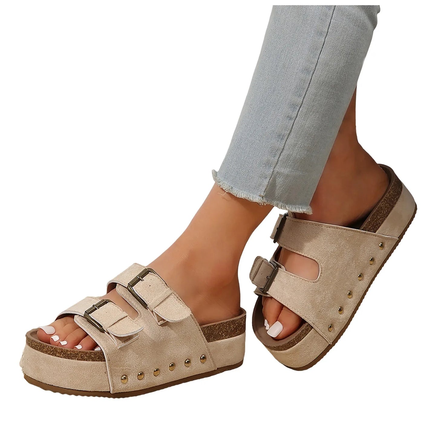 Sandals Women Wedge Sandals Open Toe Slingback Sandals Vacation Bohemian Diamond Sandals for Women