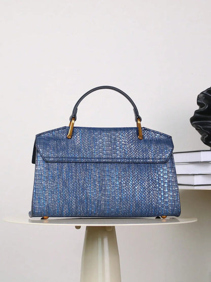 blue snake-shaped high-grade handbag fashion luxury luxury handbag lightweight large-capacity one-shoulder bag