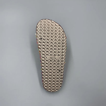Rhinestone Embellished Women's Slippers - Durable PVC Soles Flat Slippers
