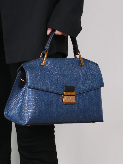 blue snake-shaped high-grade handbag fashion luxury luxury handbag lightweight large-capacity one-shoulder bag