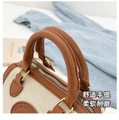 Summer Women's Canvas Bag - Niche Pillow Design, Fashionable for Commuting, Versatile Handbag