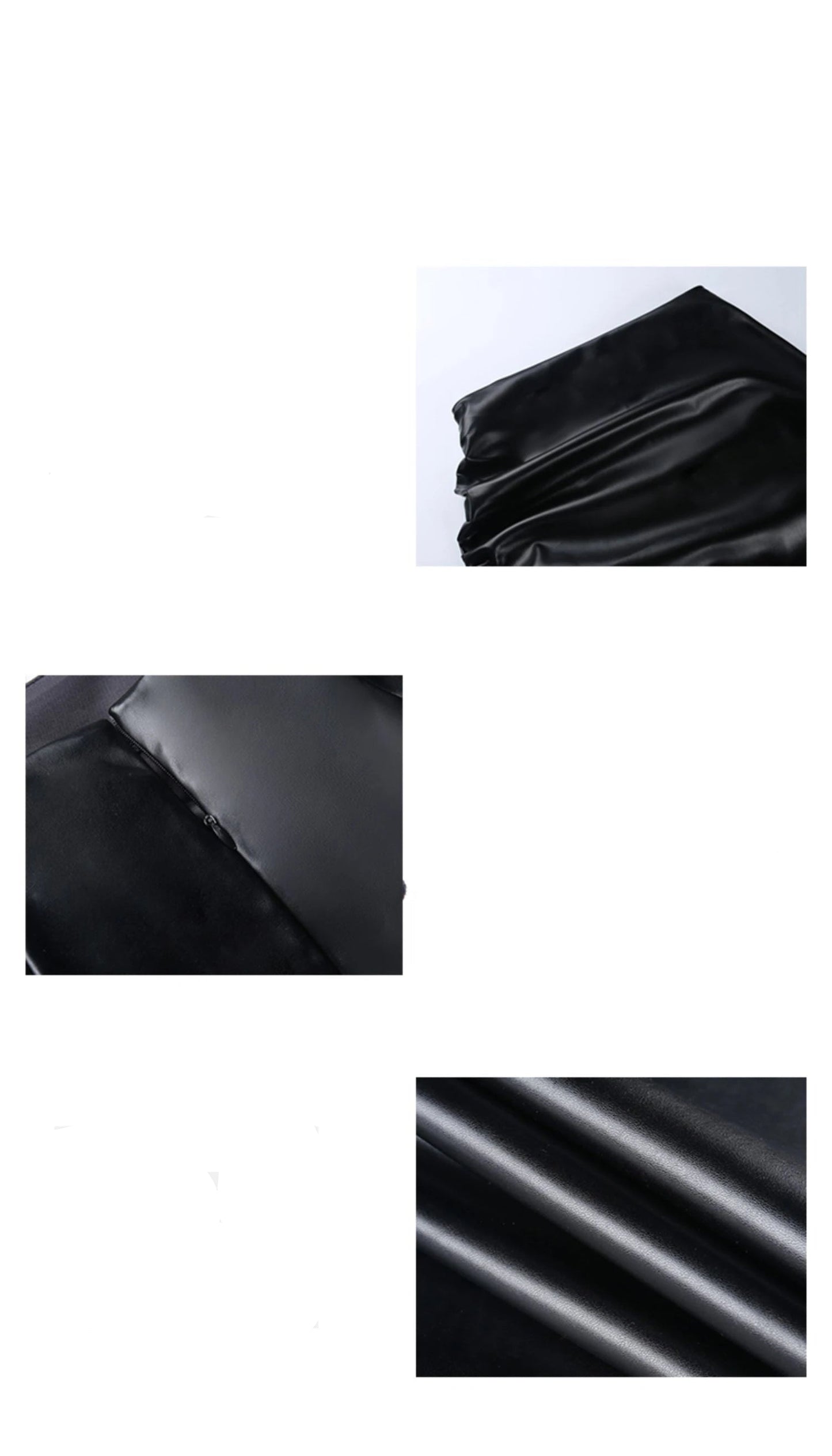 Elegant PU Leather Pencil Midi Skirts Women Slim High Waist Black Skirts