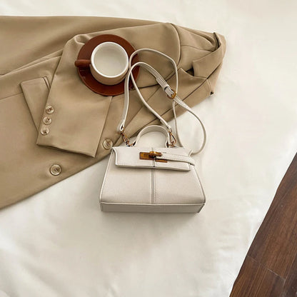 Luxury Trapezoidal Clutch Bag Hardware Lock Design Square Shoulder Handbag