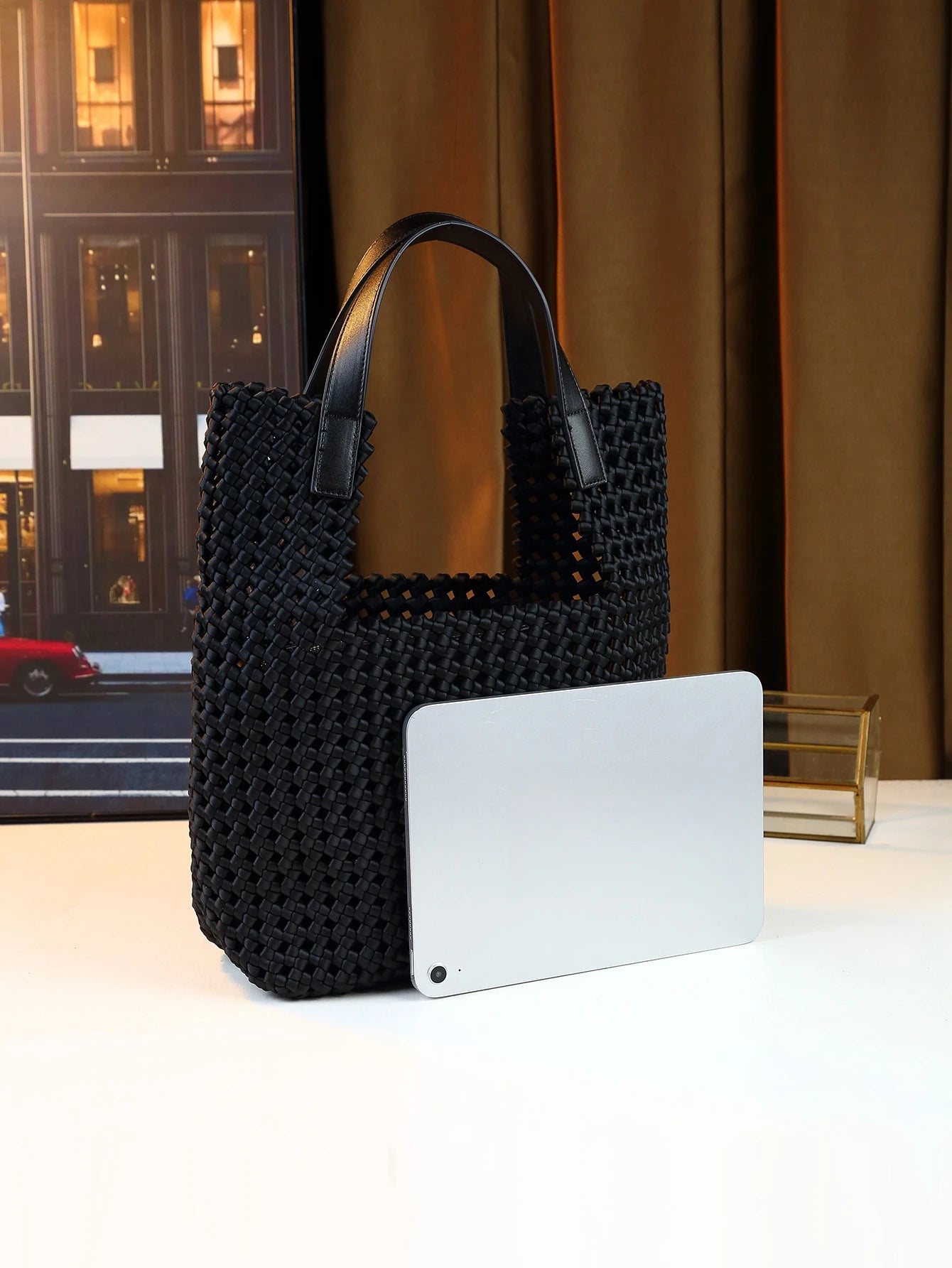 Woven Handbag Casual Commuter Mother-Child Bag Shoulder Underarm Bag