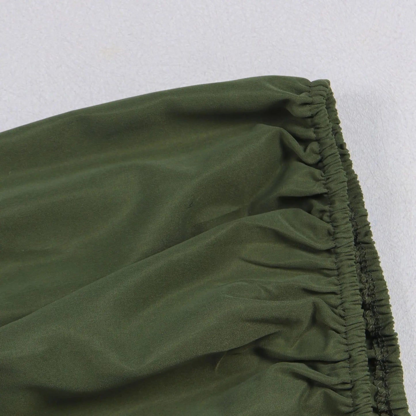 Elegant Ruched Drawstring Patchwork Rompers Woman Solid Color Lantern Sleeve Jumpsuits