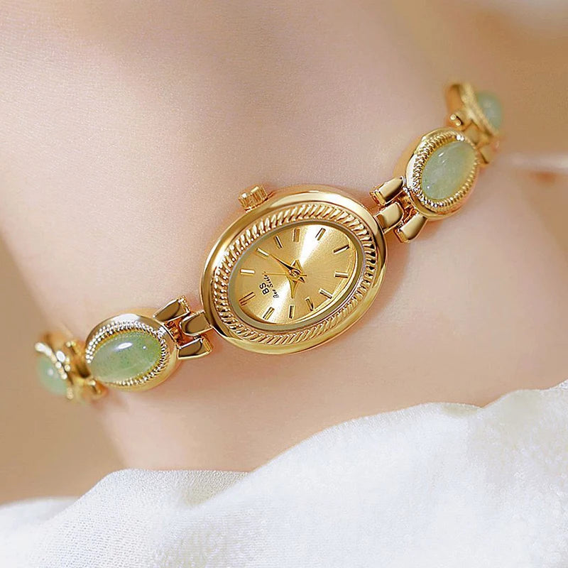 Oval Rhinestone Wrist Watches Luxury Bracelet Watches For Women