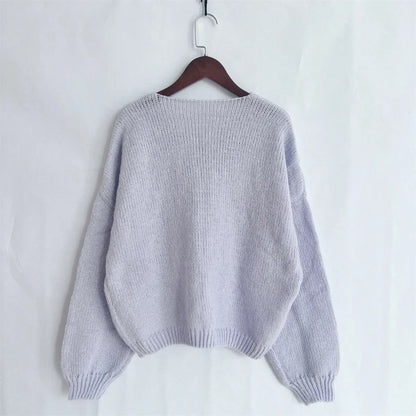 Elegant Knitted Cardigan Sweater Women's Lace up Cardigan