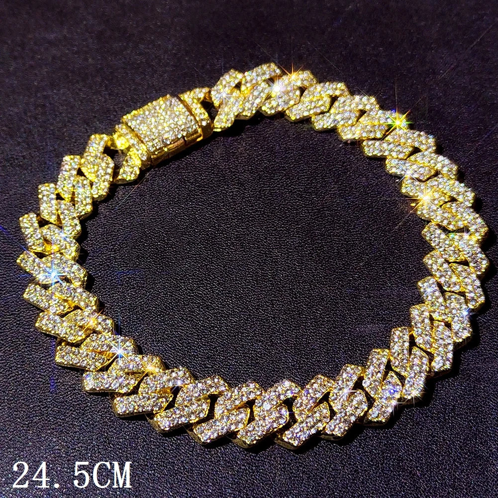 Iced Out Chunky Cuban Chain Anklets For Women