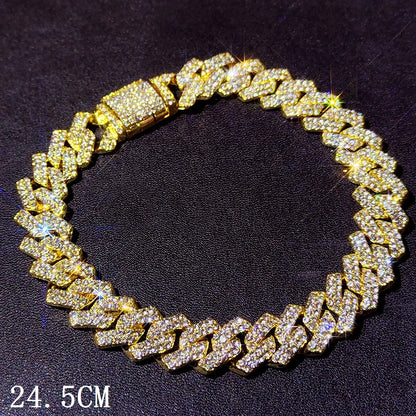 Iced Out Chunky Cuban Chain Anklets For Women