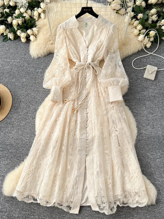Vintage High End Evening Dress Women Embroidery Sashes Luxury Long Party Dress Wedding Guest