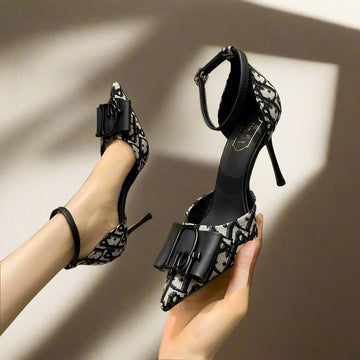 Women Sexy High Semi Heels Pointed Toe Shoes Party Stilettos Pumps Ankle Buckle Pumps