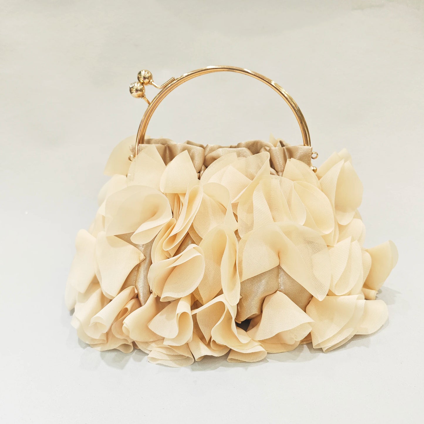 Red/White Bridal Flower Evening Clutch Bag Floral Wedding Party Purses