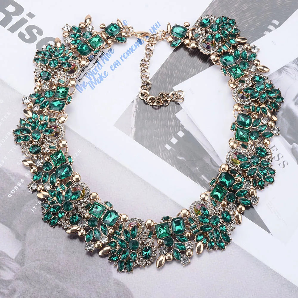 Crystal Rhinestone Large Collar Big Big Choker Necklace for Women