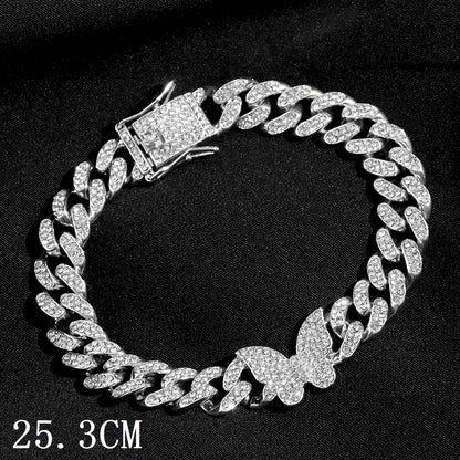 Iced Out Chunky Cuban Chain Anklets For Women