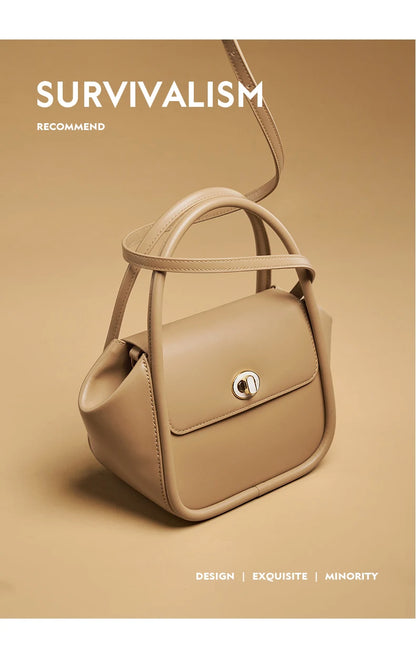 WOMEN'S HANDBAG WINTER WOOL EVENING LEATHER ORIGINAL STYLE LUXURY BRAND PURSE SHOULDER BAG