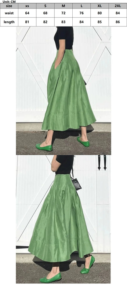 French elegant retro umbrella skirt fluffy skirt high quality ladies midi skirt