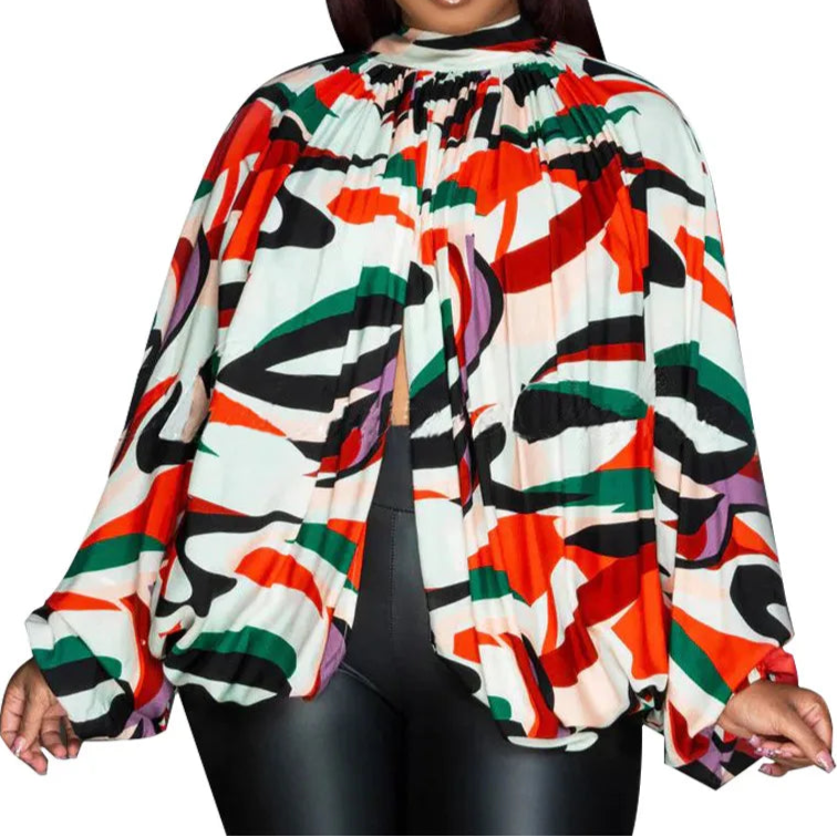 Womens Chiffon Blouse Sexy See Through Lantern Sleeve Front Back Open High Neck Blouses Tops
