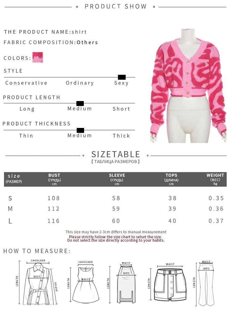 Women Bare Midriff Sweet Knitted Crop Cardigan  Girls Fleece Patchwork Warm Button Sweater