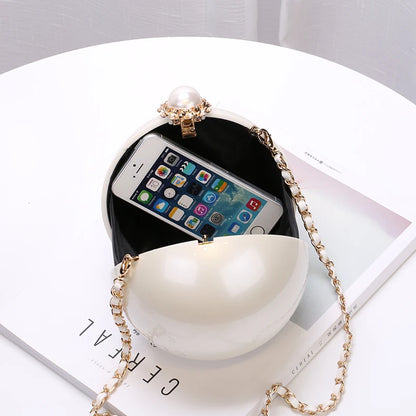 Pearl Clutch Ball Party Evening Bags Woman Handbags Crossbody Bag
