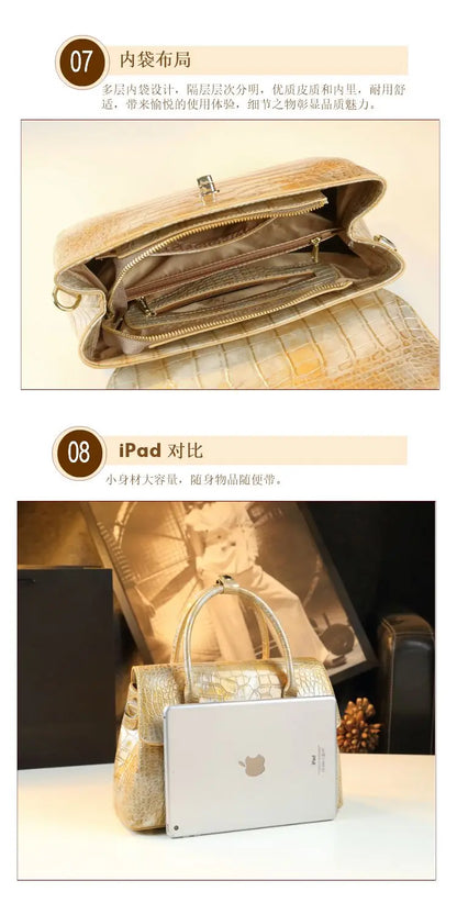 Luxury Designer Brand New High Quality Cowhide Large Capacity Crossbody Bag