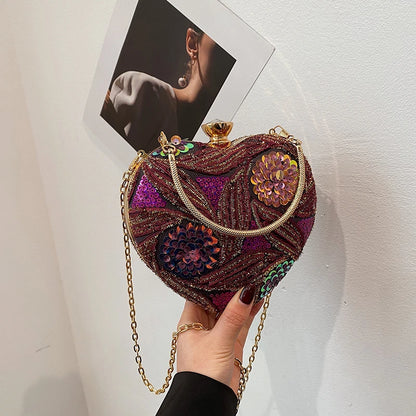 Luxury Gold Clutch Bags for Women Evening Purse Designer Crossbody Bag