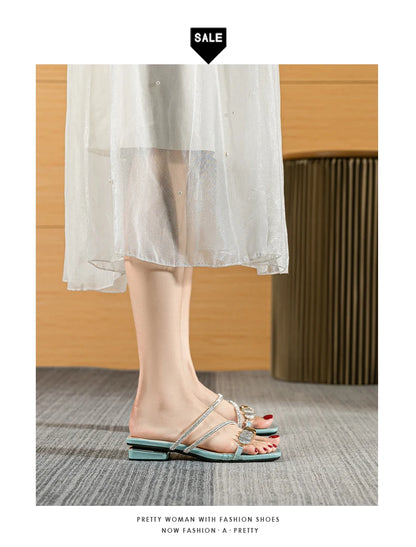 summer new women's flat slippers outdoor sandals casual flat shoes Stylish