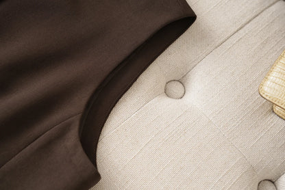 Round Neck Sleeveless Suit Vest for Women Single-Breasted Sleeveless Vest
