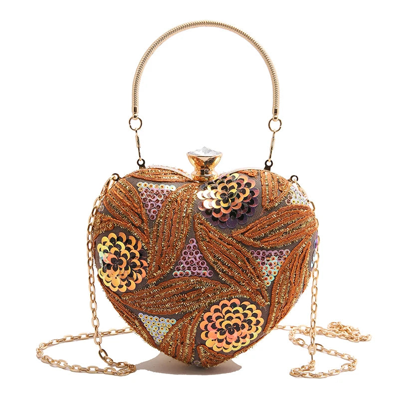 Luxury Gold Clutch Bags for Women Evening Purse Designer Crossbody Bag
