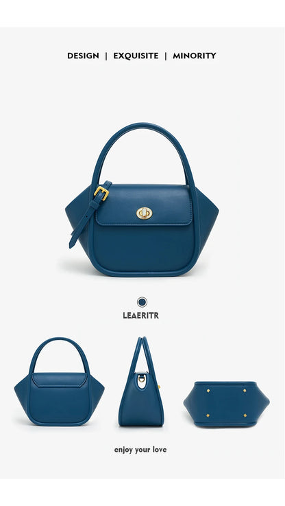 WOMEN'S HANDBAG WINTER WOOL EVENING LEATHER ORIGINAL STYLE LUXURY BRAND PURSE SHOULDER BAG