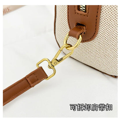 Summer Women's Canvas Bag - Niche Pillow Design, Fashionable for Commuting, Versatile Handbag