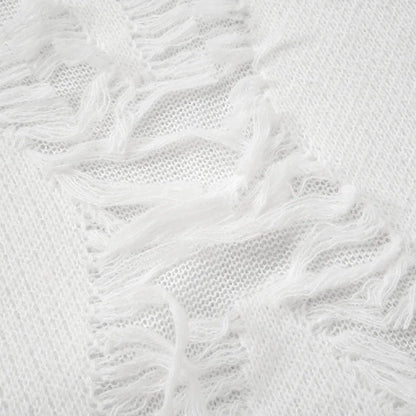 Tassel Oversize Knitted Sweater For Women Autumn Jumpers