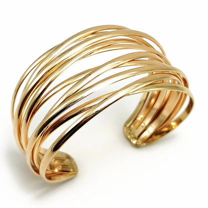 Round Chain Charms Cuff Bracelet For Women