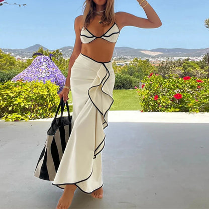 Sexy 3 Pieces Bikini Set Micro Bikini Women Swimsuit Resort Beachwear Cover Up