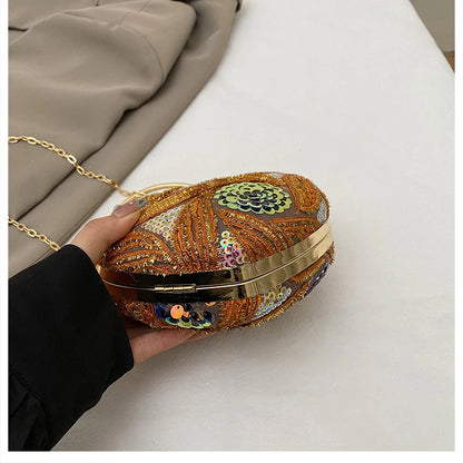 Luxury Gold Clutch Bags for Women Evening Purse Designer Crossbody Bag