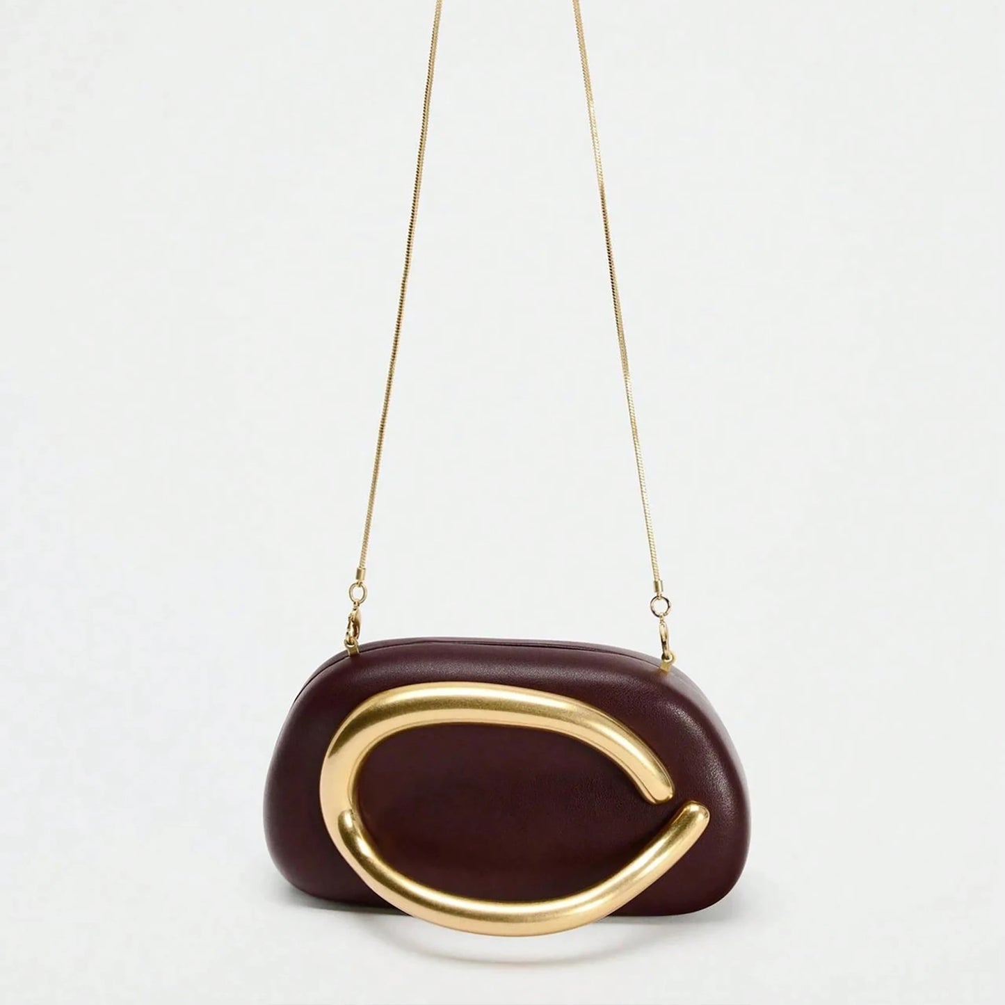 Chic Burgundy Hard Shell Women's Clutch Bag Clutch Bag Evening Bag Bridal Bag
