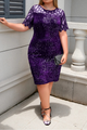Purple  short sleeve