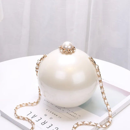 Pearl Clutch Ball Party Evening Bags Woman Handbags Crossbody Bag