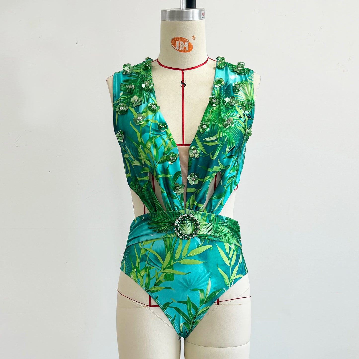 Women Swimsuit With Skirt High Waist Swimwear Cover-up Female Skirts Fashion Printed Dress Beachwear