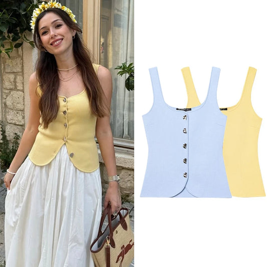 Chic Elastic Top Slim Elegant Knitted Women's Tops