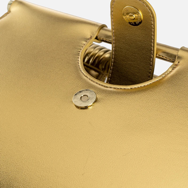 Gold Luxury Designer Brand Handwoven Noodle Bags Half Round Silver Evening Clutch