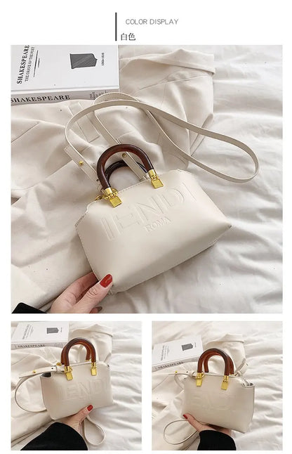 PU Leather Boston Bag Women's Shoulder Bag - Stylish Handbag for Work, Casual Purse