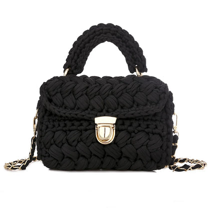 Shoulder Crochet Bag Exclusive Metal Lock and Buckle Hardware Set
