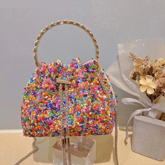 Color Tote Bag Women Luxury Designer Bags Casual Bucket Bag Banquet Makeup Bag