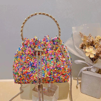 Color Tote Bag Women Luxury Designer Bags Casual Bucket Bag Banquet Makeup Bag