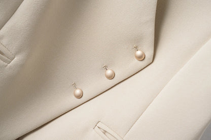 Short Vest Top Women's Diagonal Button Versatile Workplace Elegant Vest Jacket Top