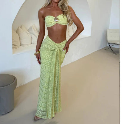 3 Pieces Bikini Sexy Women Swimsuit Swimwear Cover Up Bikini Set Beachwear