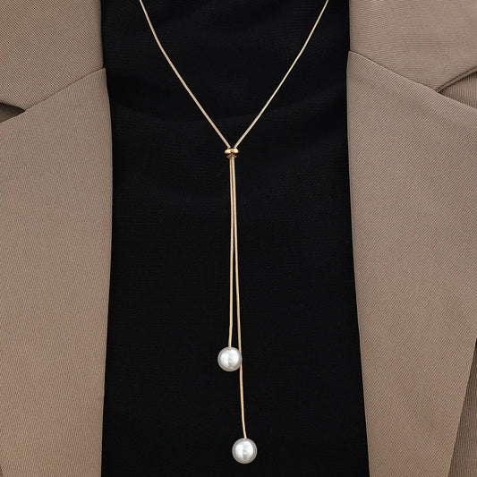 Pearl Adjustable Chain Necklace for women