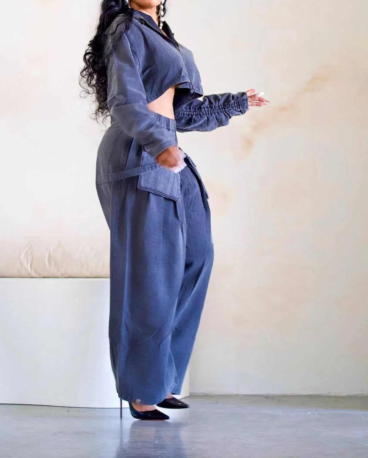Denim Two Piece Sets Women Pant Set Y2k Streetwear Coats Jeans Elegant Matching Sets