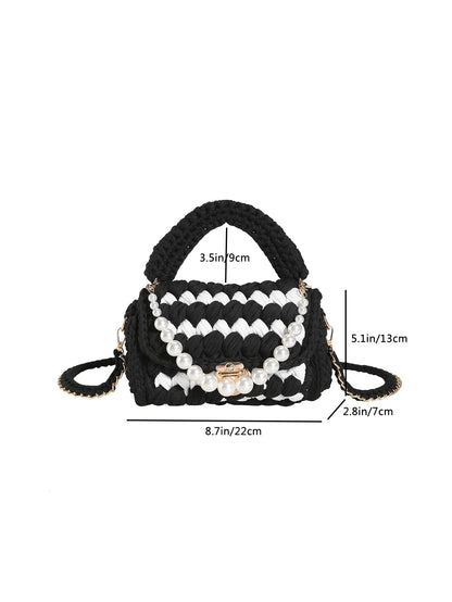 Crochet Bag  Shoulder Bag Chunky Knit Handle Bag